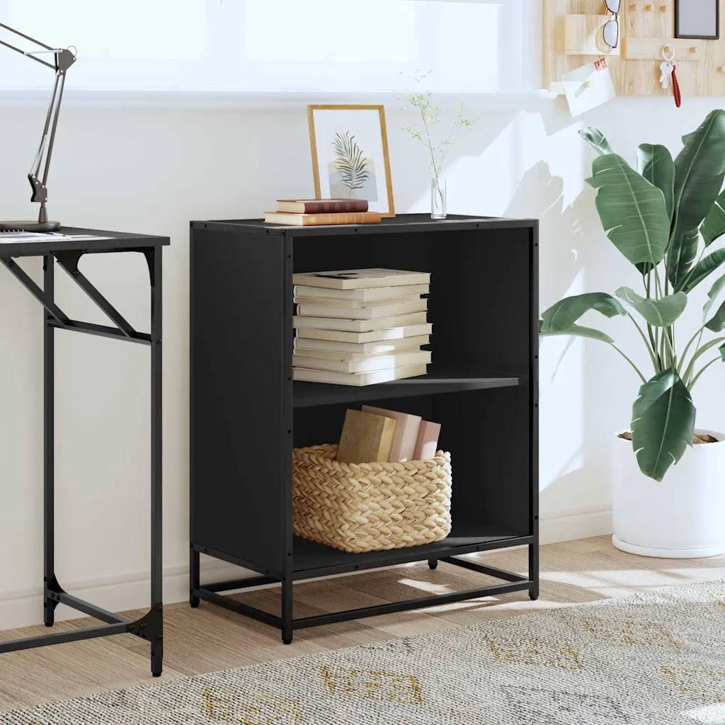 Libreria Nera 60x35x76 cm in Legno Multistrato
