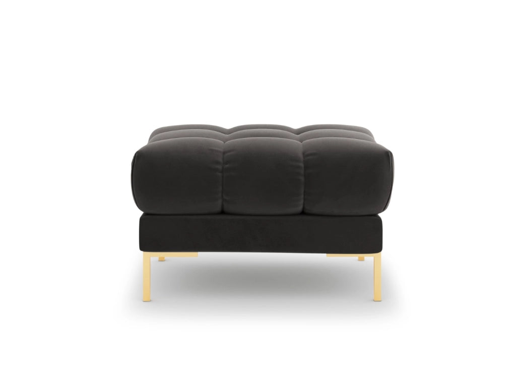 Cosmopolitan Design - Pouf "Bali" in velluto grigio scuro 