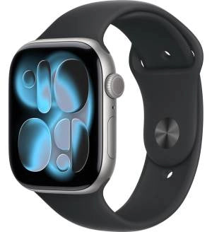 Aw s11 gps 46mm space grey aluminium case with black sport band - m/l - MEV44QL/A
