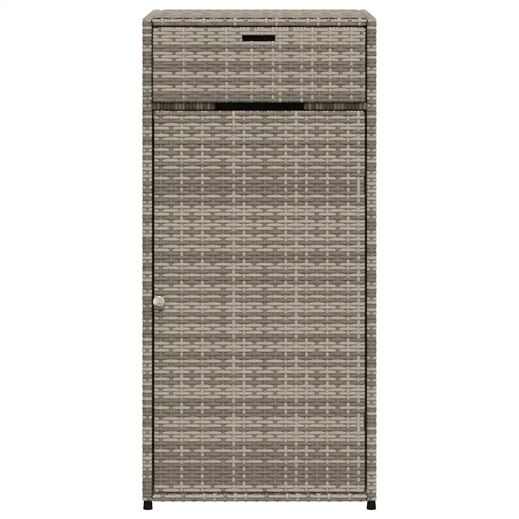 Armadietto Portaoggetti Giardino Grigio 55x55x111cm Polyrattan 365561
