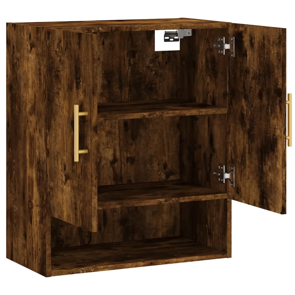 Armadietto a Muro | Mobile a Parete Rovere Fumo 60x31x70 cm in Legno Multistrato
