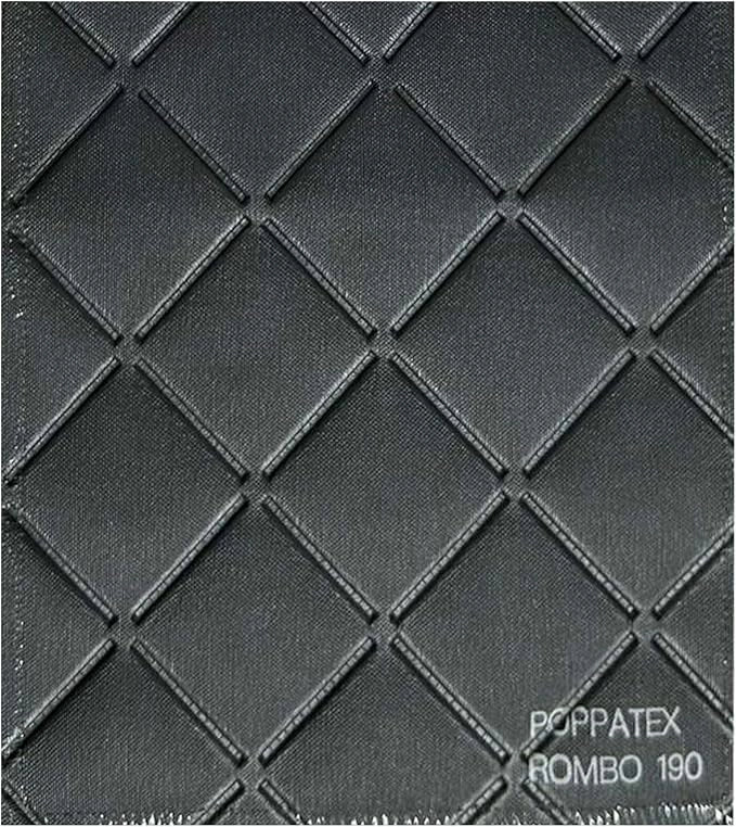 Tessuto Ecopelle Nautica Tappezzeria Alta Qualità "POPPATEX" - Colore ROMBO GRIGIO SCURO 190 - Morbida e Resistente - Vendita al Metro - H.140