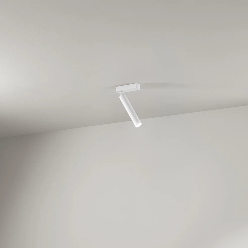 Spot Moderno Bambù Metallo Bianco Led 10W 3000K