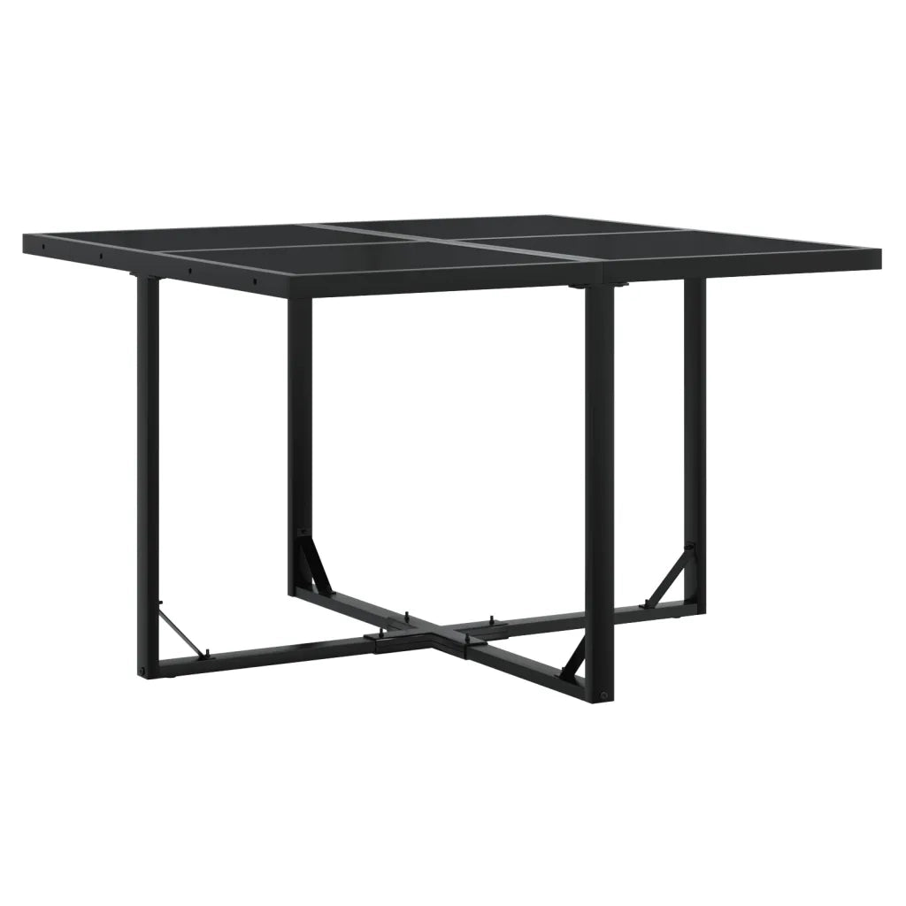 vidaXL Set da Pranzo da Giardino 9 pz con Cuscini Nero in Polyrattan
