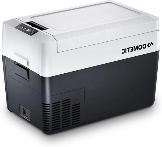 36 litri Compressore Refrigeratore per Auto, Camion o Barca +10 °C a -15 °C con Protezione Batteria - Grigio