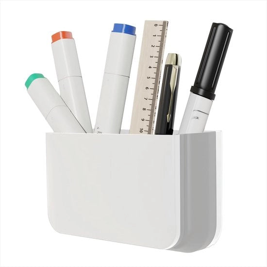 Pen Holder Magnetico Tavolo Bianco, Pen Holder Opvougbare Tavolo Bianco, Organizzatore per Pennarelli Magnetico per Tavolo Bianco, Organizzatore per Pennarelli per Superfici Metalliche e Tavolo Bianco Magnetico per Frigorifero e Superfici Metalliche.