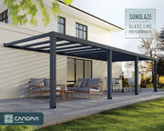 Pergola Addossata in Alluminio di Premium Stockholm 3.4X9.5 m Trasparente