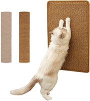 Pavimento da gatto a due pannelli autofissante, 100 x 30 cm, 60 x 30 cm, piastra da gatto per parete, piastra da gatto, piastrine da gatto, protezione per tappeti e divani, marrone