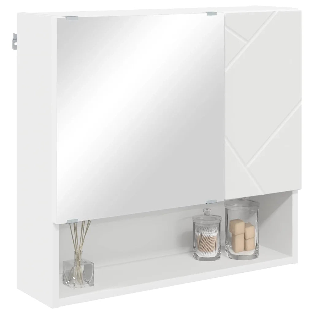 Mobiletto per specchio Bianco 59 x 17 x 55 cm Legno multistrato 883364