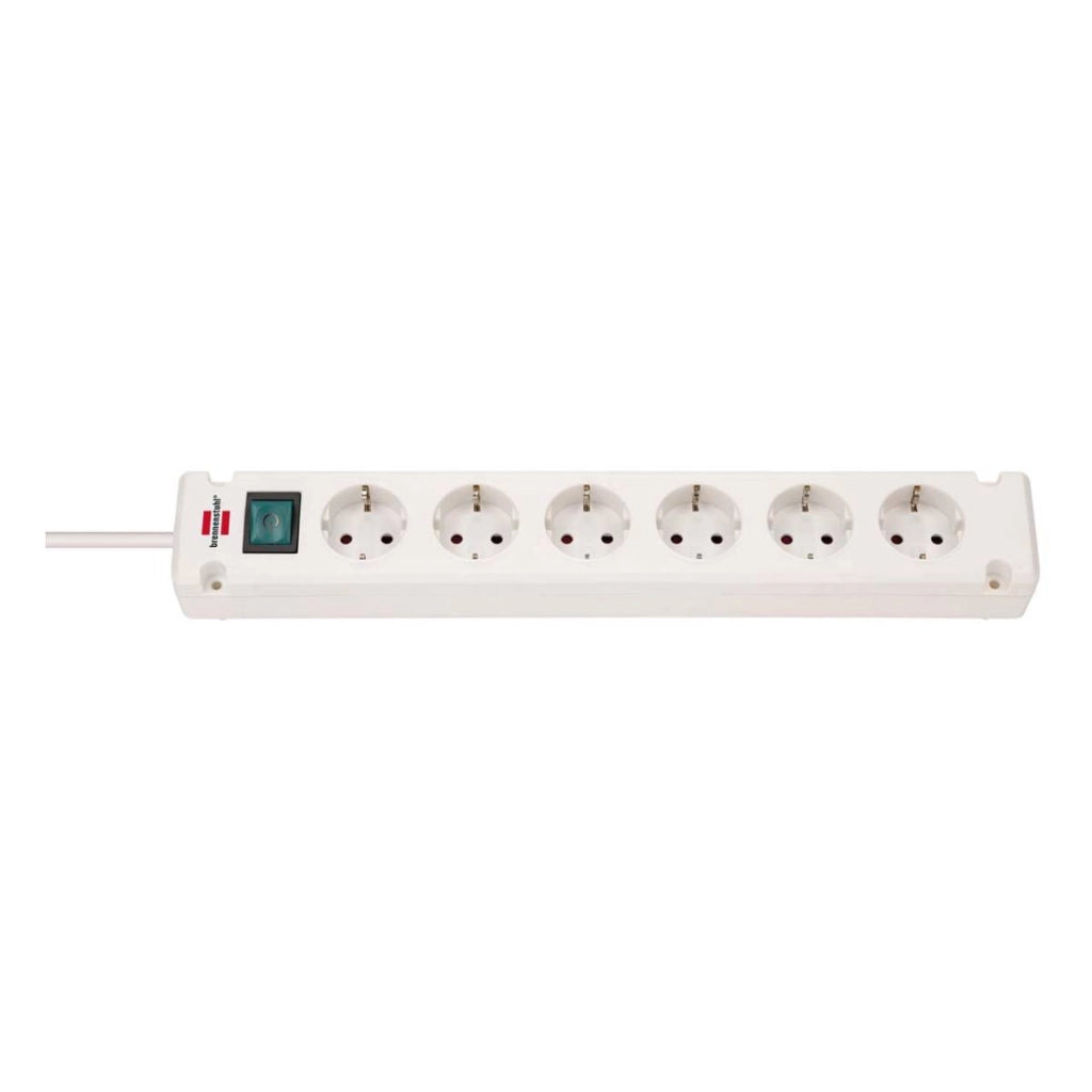 Presa multipla con 6 prese Bremounta Universal inclinate a 90° 3m Bianco Brennenstuhl