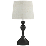 Lampada da tavolo a LED con 3 temperature di colore, lampada da comodino con porte di ricarica USB A+C, paralume in lino, nera