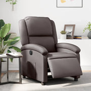 Poltrona Reclinabile Elettrica Marrone Scuro in Vera Pellecod mxl 91860