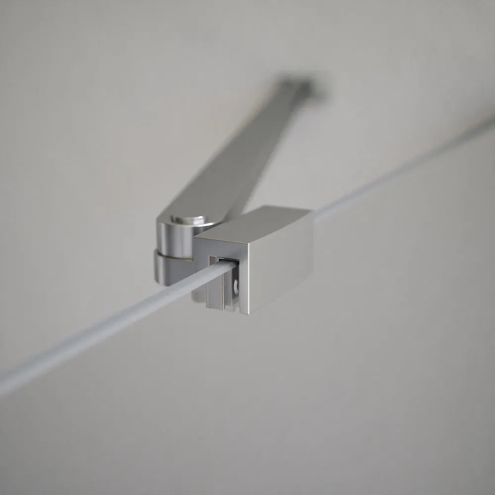 Box doccia 65x90cm con apertura a battente e parete fissa, profili cromati e vetro da 6mm trasparente h195 | Elba