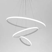 Trade Shop - Lampadario Sospeso Led 72w 3 Cerchi Pendente Rotondo Anelli Bianco Luce 6500k 50293 -