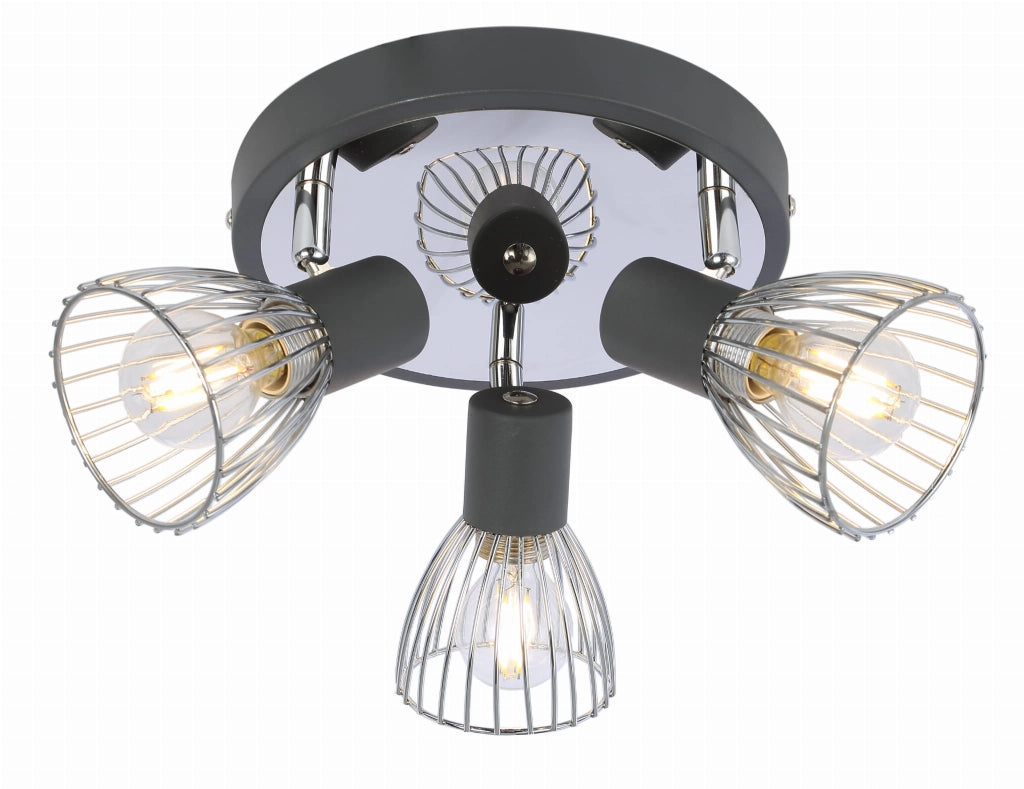 Plafoniera Candellux MODO 98-61546 3xE14 nero/cromo