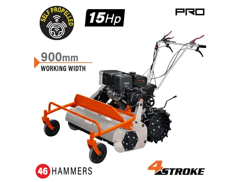 Nakayama Pro PB8900: Trinciaerba Semovente a Benzina 15HP Larghezza 90cm