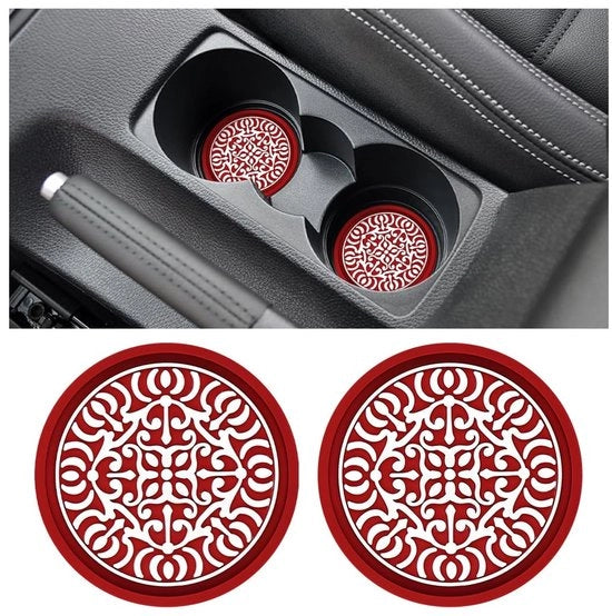 Accessori auto - Bekerhouders universali - Temperatura alta resistente - Rosso - Set da 4 pezzi - Adatti a tutti i veicoli