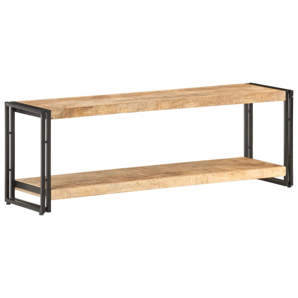 Mobile TV multimediale scaffale TV credenza mobile TV sala da pranzo soggiorno camera da letto 120 x 30 x 40 cm legno di mango marrone grezzo 02_0025816