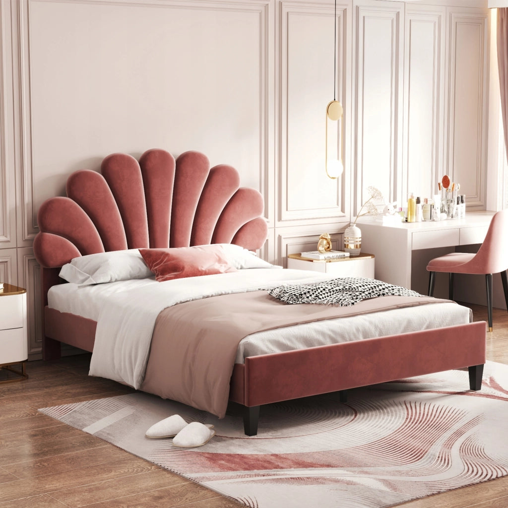 Letto 140x200 - Xylo - Testiera in velluto per ospiti