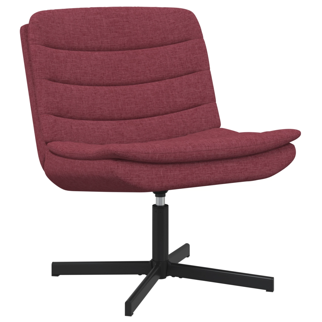 Sedia Girevole Rosso Vino Tessuto Standard Ergonomica