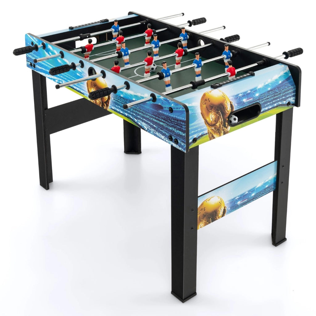 Calcio balilla 94 cm con segnapunti tema calcio e gambe rimovibili-Gioco da sala giochi per adulti e bambini