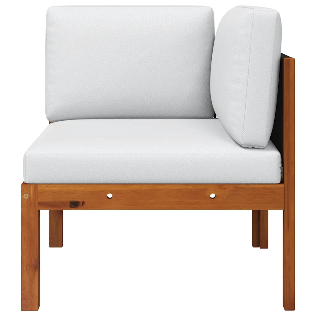 Set da giardino 2 pezzi con cuscini in legno di acacia e corda 312426