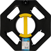 Flessa per tubi da giardino vuota per campeggio e uso domestico - fino a 25 metri di tubo - plastica - nero-giallo Flessa per tubi da giardino