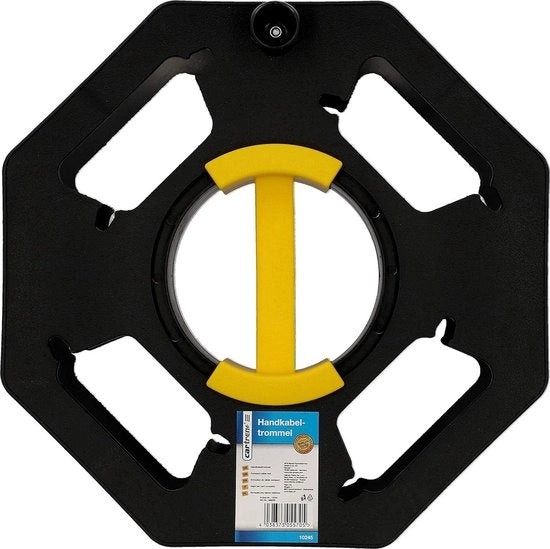 Flessa per tubi da giardino vuota per campeggio e uso domestico - fino a 25 metri di tubo - plastica - nero-giallo Flessa per tubi da giardino