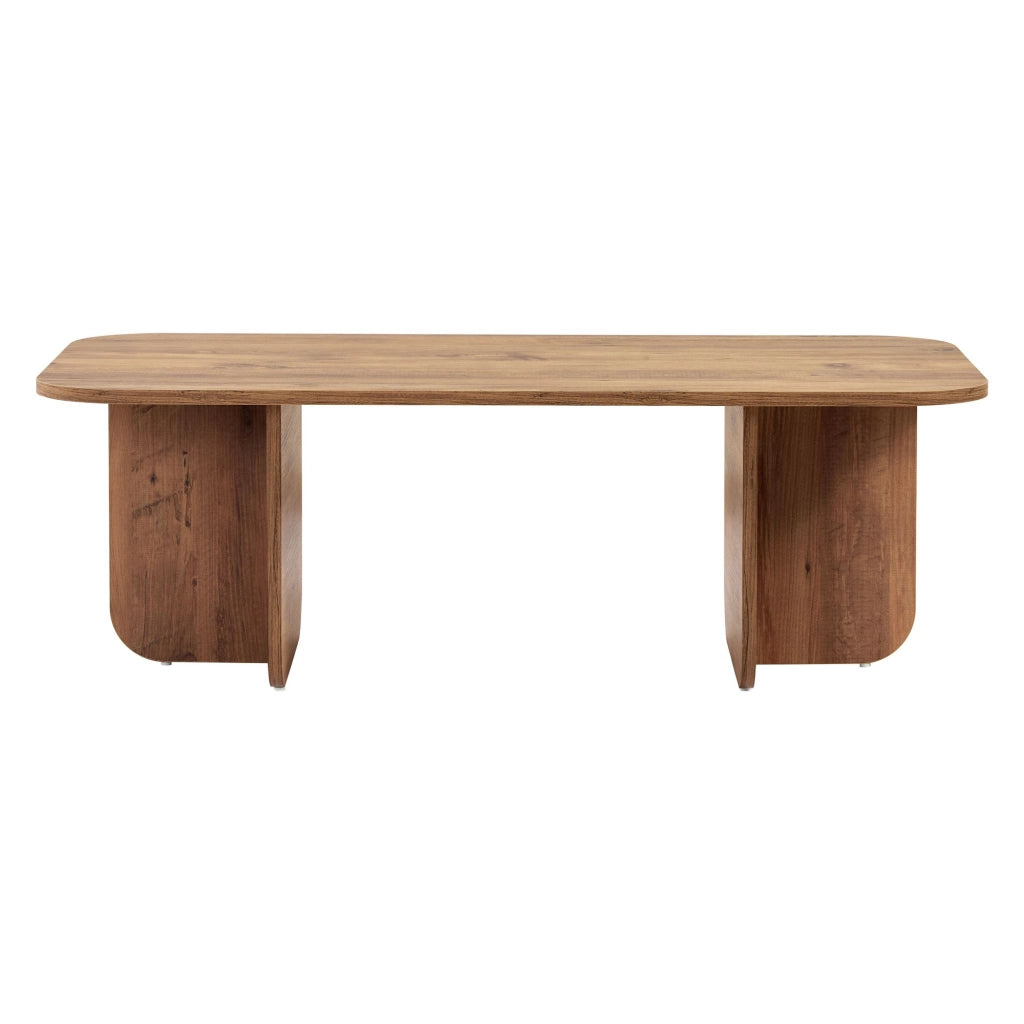 Nomeva, Tavolino da Salotto Forma Rettangolare, 120x60x41h cm Marrone Rovere