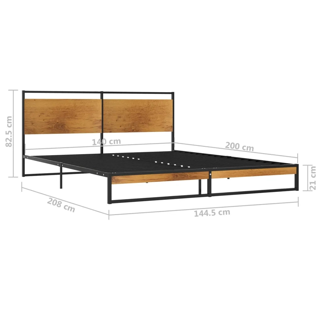 Letto matrimoniale | Letto per adulti | Giroletto in Metallo 140x200 cm