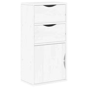 Mobiletto laterale in legno massello di pino 40 x 24 x 79 cm ampio spazio di archiviazione stile rustico finitura legno bianco 02_0058045
