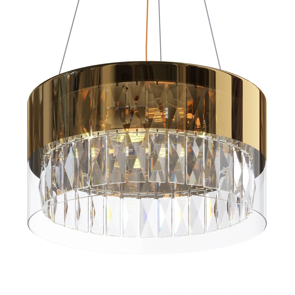 Maytoni Lampadario contemporaneo Wonderland 4 luci E14 oro acciaio vetro