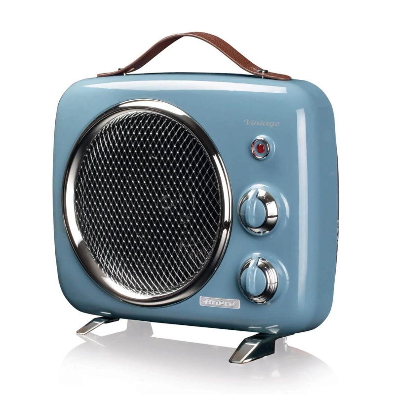 Ariete termoventilatore vintage, freddo e caldo, termostato regolabile, maniglia per facile trasporto, 2000 w, celeste - ARI0808/05