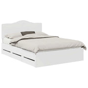 Letto matrimoniale | Letto per adulti | Struttura del letto Bianco 140 x 190 cm Legno Ingegnerizzato