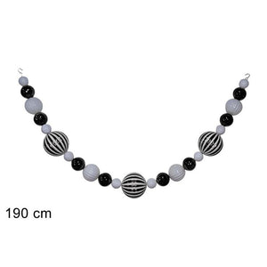 GHIRLANDA 23 PALLINE 190CM DI LUNGHEZZA DECORO SCACCHI DI DUEESSE