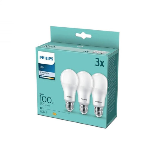 LED GOCCIA 100 W E27 4000K NON DIMMERABILE BOX DA 3 PEZZI DI PHILIPS