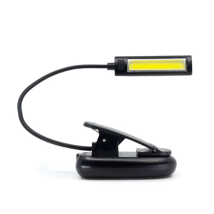 LAMPADA DA LETTURA BOOK LIGHT RICARICABILE A LED 75/100/150 LUMENS CON PINZA
