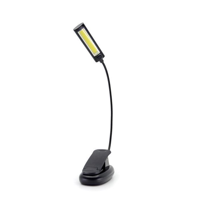 LAMPADA DA LETTURA BOOK LIGHT RICARICABILE A LED 75/100/150 LUMENS CON PINZA