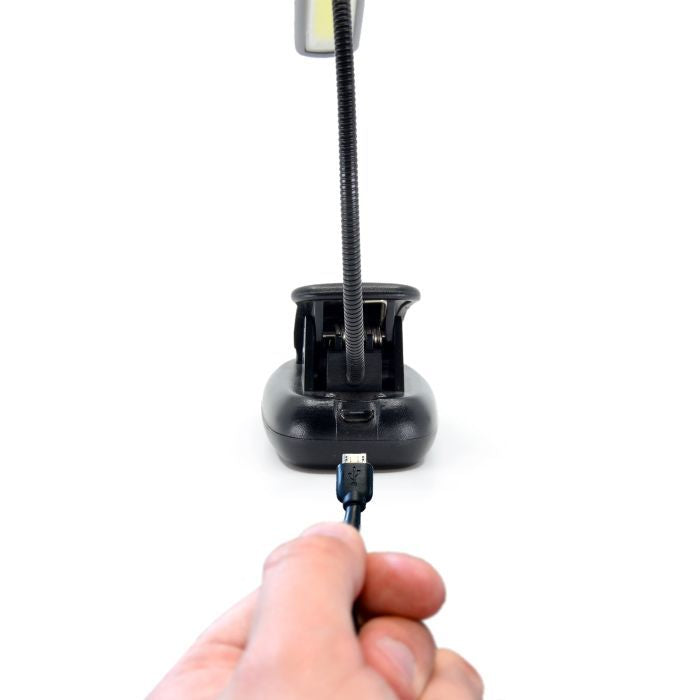 LAMPADA DA LETTURA BOOK LIGHT RICARICABILE A LED 75/100/150 LUMENS CON PINZA