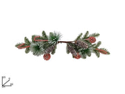 Decorazione Natale Casa Fascina Innevata con Canditi e Pigne 65 cm