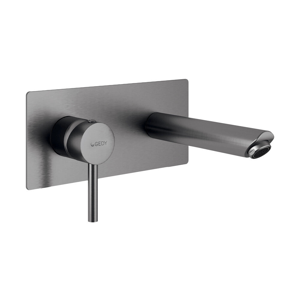 Miscelatore lavabo da incasso in acciaio inox canna di fucile Garda di Gedy