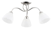 Alfa Amarillo plafoniera vetro bianco/cromo 3xE27 Ø58cm