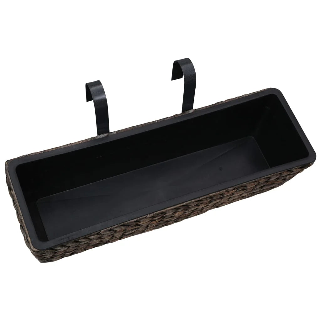 Set di 2 fioriere in giacinto d'acqua 60 cm marrone 02_0000882