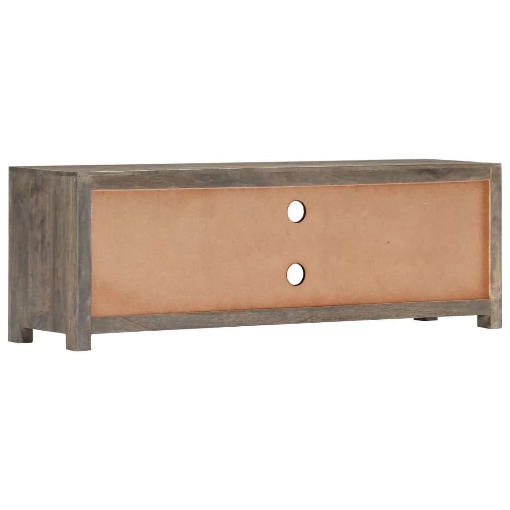 Mobile TV multimediale mensola TV credenza TV sala da pranzo soggiorno camera da letto 120 x 30 x 40 cm legno massello di mango grigio 02_0025836