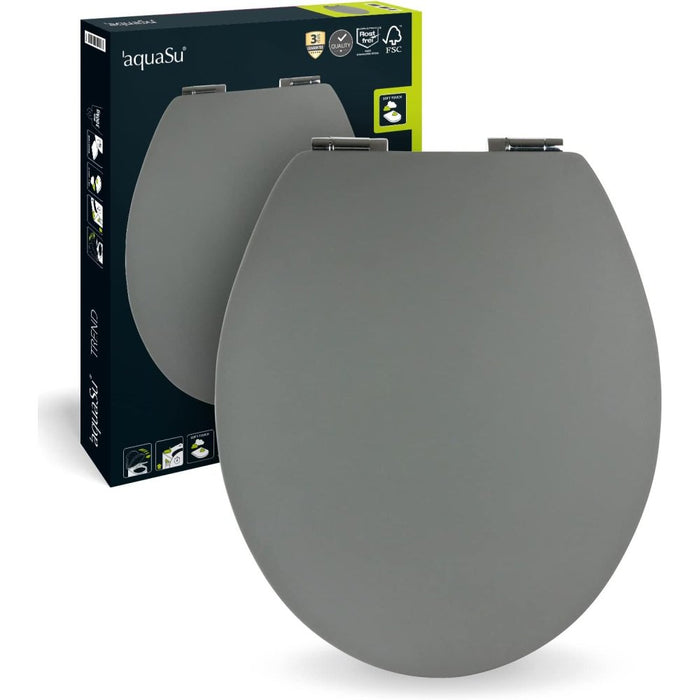 Sitzplatz 40396 2 - sedile wc universale, colore: grigio