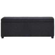 Panca con Vano Portaoggetti 116 cm Nera in Poliestere 281323