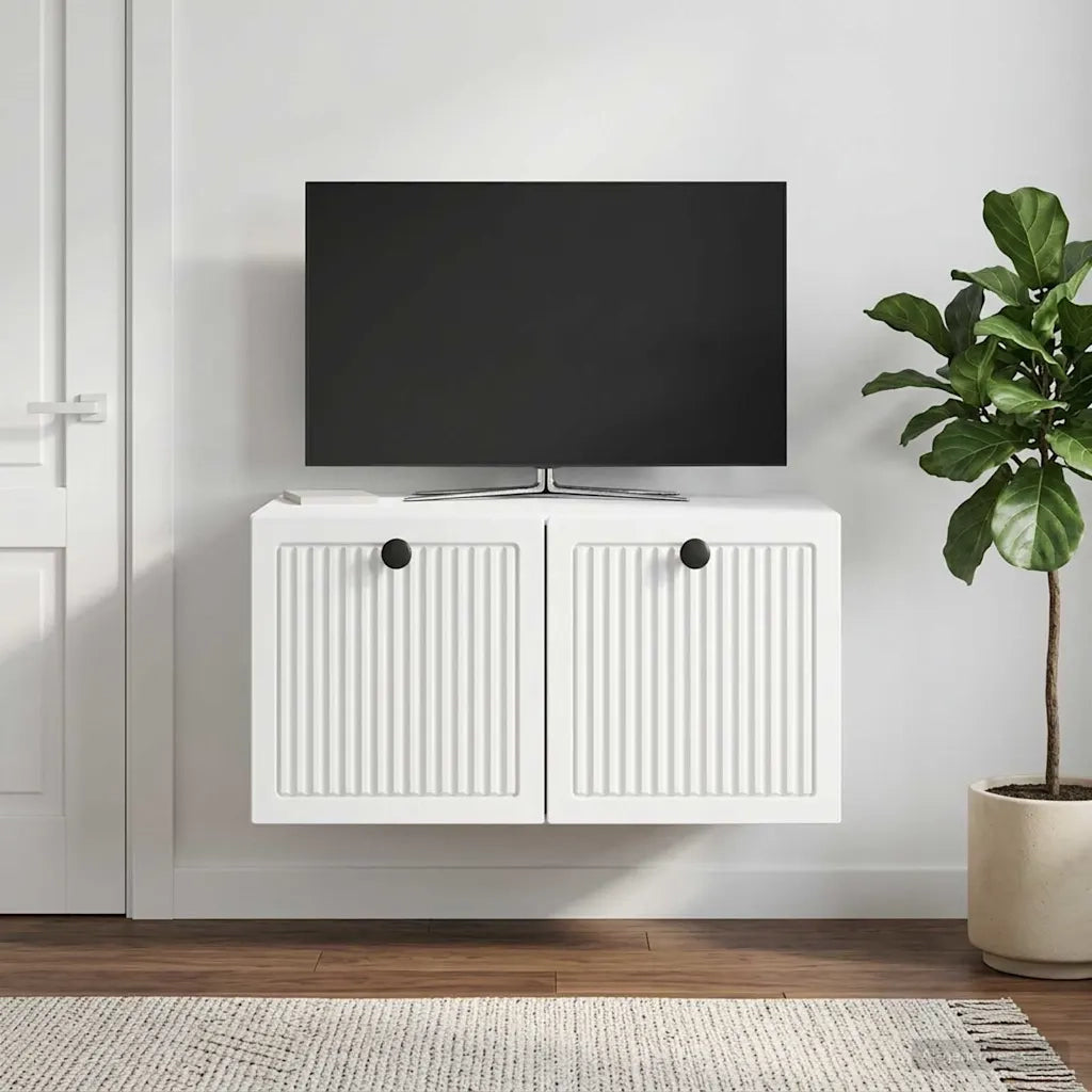 Mobile Porta TV da Muro Bianco 59,5 x 41 x 30 cm 897995
