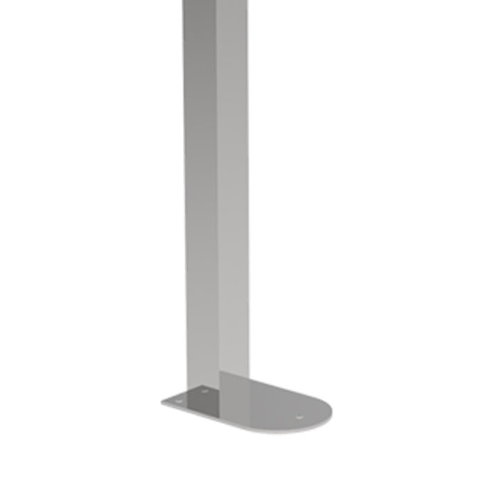 Maniglione barra ribaltabile su colonna 80x80 con porta rotolo inox lucido