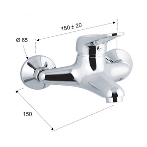 Rubinetto vasca remer cromato - serie kiss