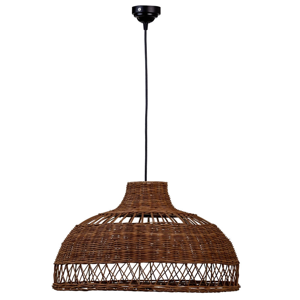 Plafoniera in rattan marrone 50x50x30h cm
